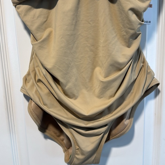 Michael Michael Kors one piece bathing suit . 12 Khaki NWT - Picture 3 of 7